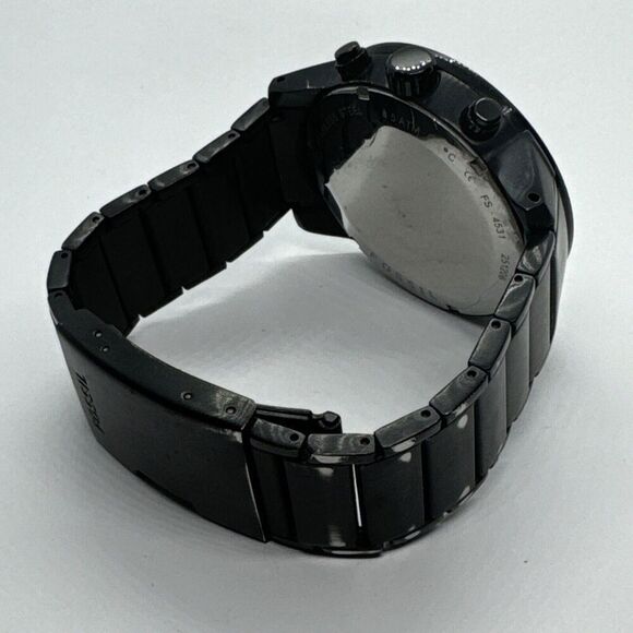 Fossil Dress FS4531 Men's Black Stainless Steel Quartz Chronograph Watch AEA379 - Picture 10 of 11